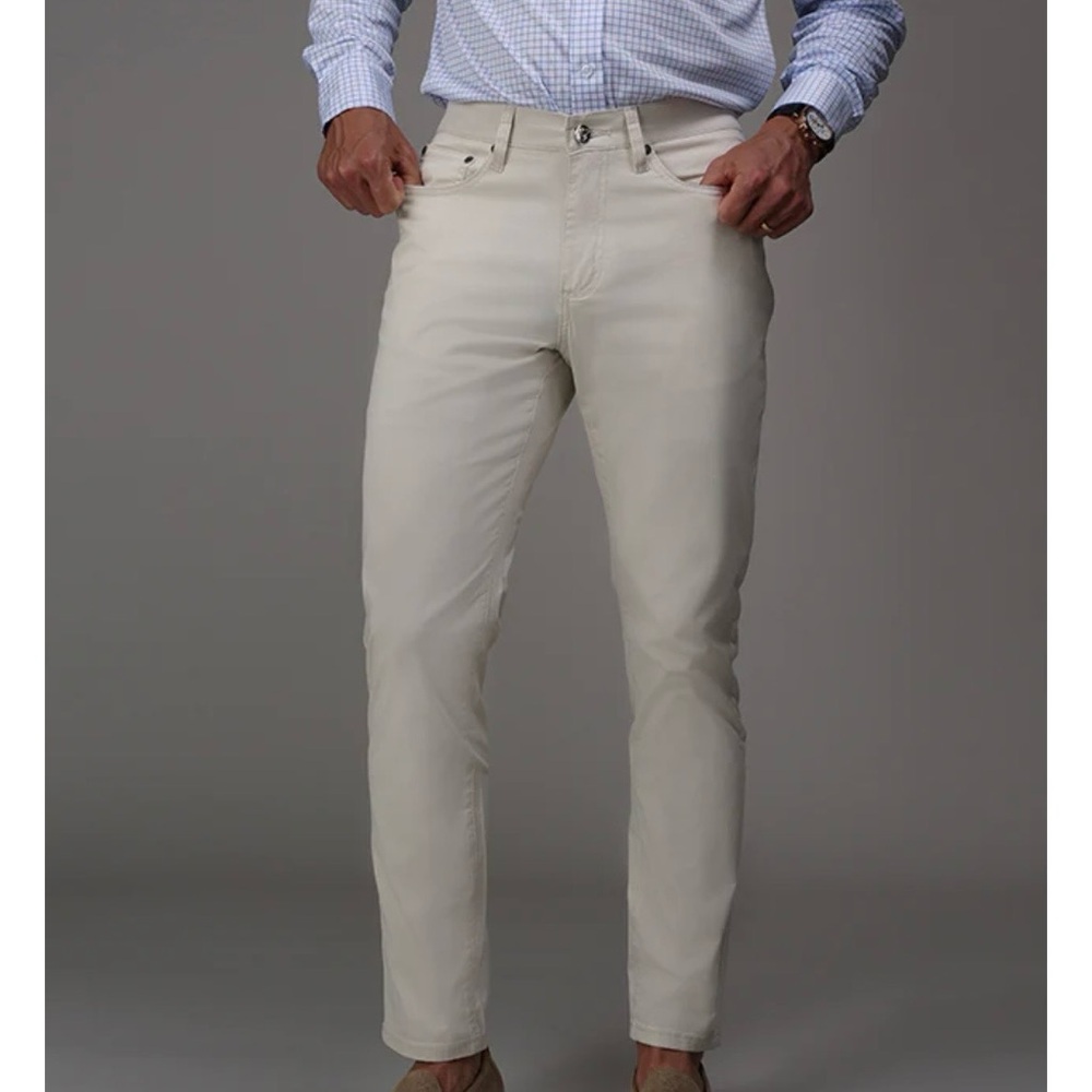 NEW Collars and Co Stone CEO‎ Chino Five Pocket Cotton Stretch Pants 32 x 34